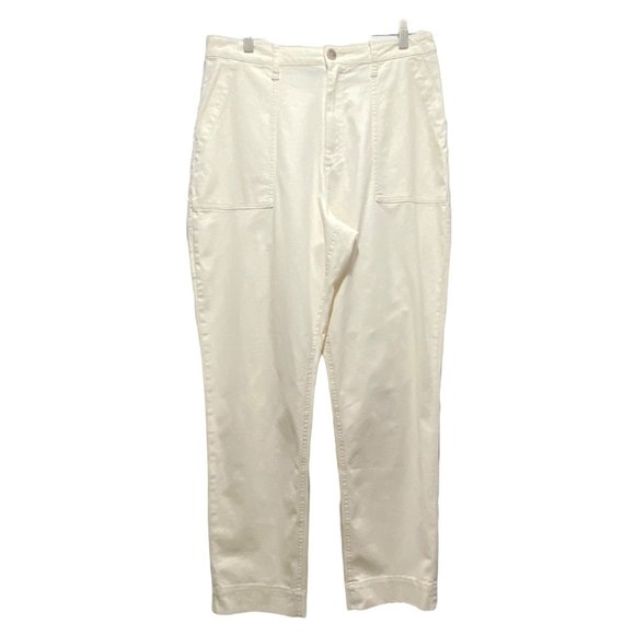 NWT Old Navy High-Waisted Straight Canvas Women's Workwear Pants Size 14 Tall - Picture 3 of 9